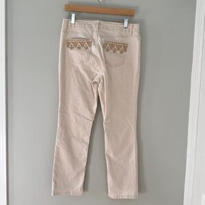 Laura Ashley‎ Cream Jeans with Pocket Details